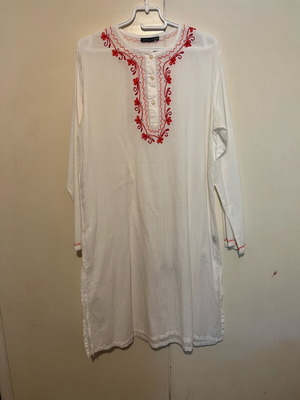 Beachwear like new, white and red, one size