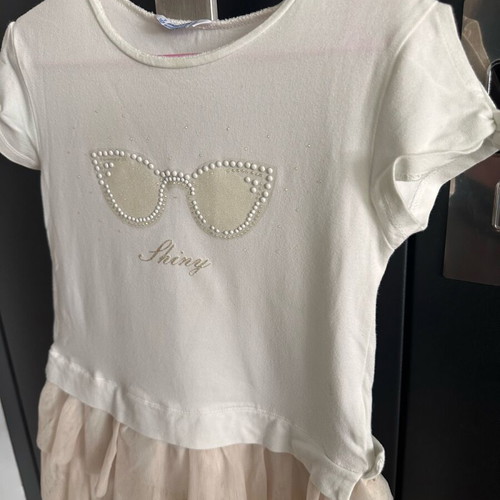Mayoral beige dress like new for 6-7 years old