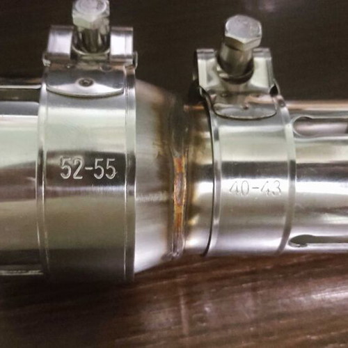 Universal motorcycle exhaust adapter 28–45mm to 51mm