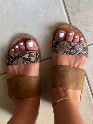 F&F Double Layer Sandals brown like new, size 36