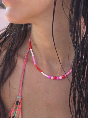 Pink Summer Mood handmade necklace
