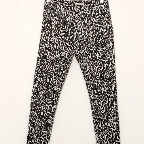 Nina Carter Leopard Print Skinny Fit Pants size S like new