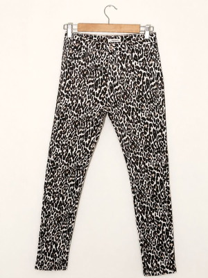 Nina Carter Leopard Print Skinny Fit Pants size S like new