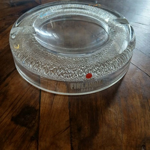 Filandia vodka ashtray new, crystal, 18 cm diameter