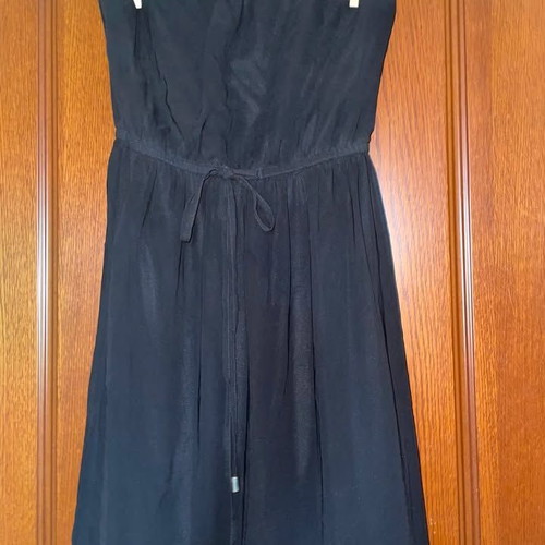 Black long strapless dress with elastic, used, Jennyfer medium