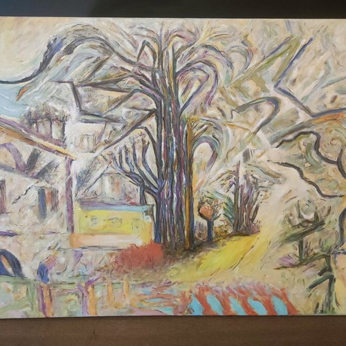 Original painting 70×50 cm abstract landscape new