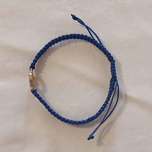Women's bracelet blue with horseshoe and evil eye