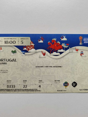Confederations Cup 2017 tickets like new, 2 pieces