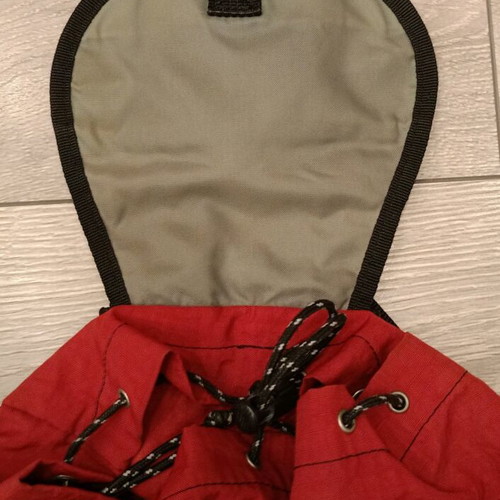 Adidas small backpack used, red with black details