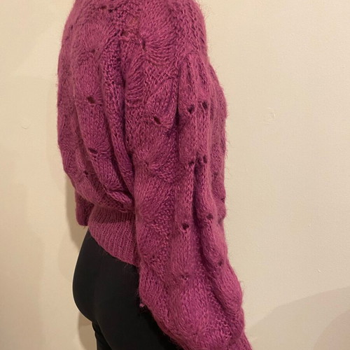 Vintage knitted sweater like new, purple, size M-L