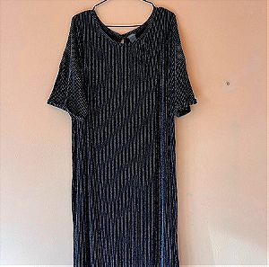 Φόρεμα Lindex XL μέγεθος Μαύρο με ασημί ρίγες