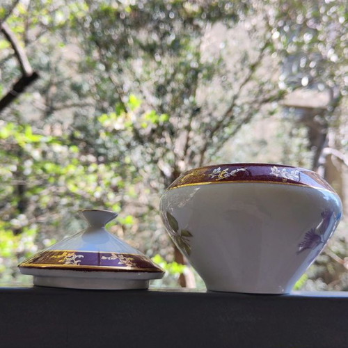 Serving set used, antique, 3 pieces