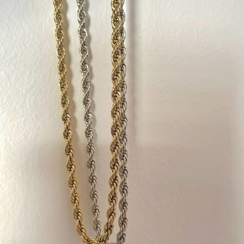 Stainless Steel Silver Chain Necklace New Hypoallergenic