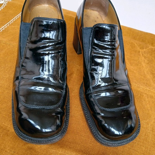 Sergio Rossi vintage patent leather heels used, size 40