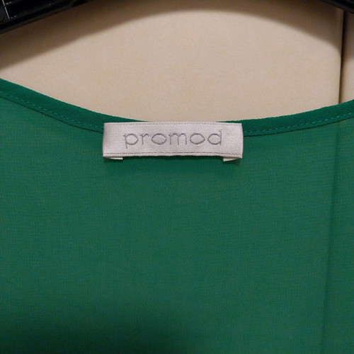 Women’s green Promod blouse size L like new, thin transparent