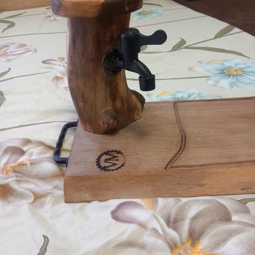 Alcohol dispenser handmade from walnut wood new
