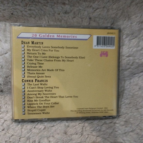 Dean Martin Connie Francis 20 Golden Memories CD used, folk