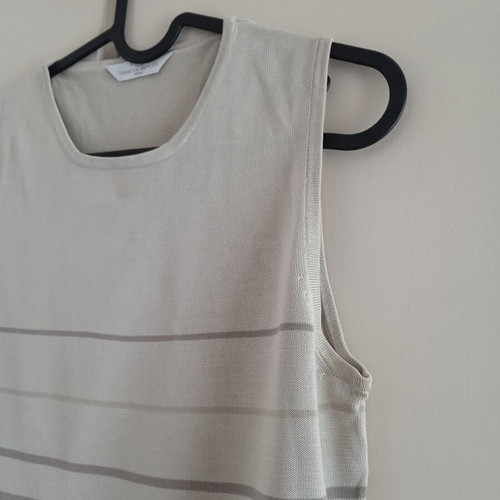 Marks & Spencer silk top large, like new, beige