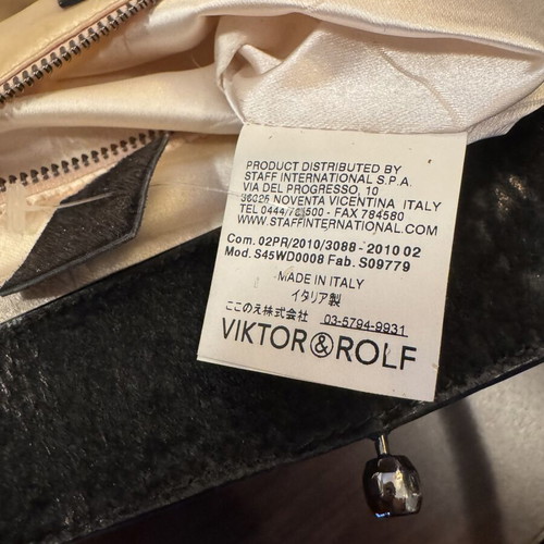 Viktor & Rolf vintage black leather handbag