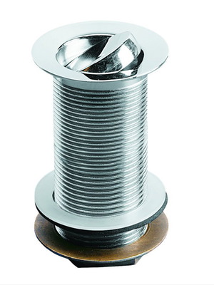 Brass sink valve silver new, Clic-clac series