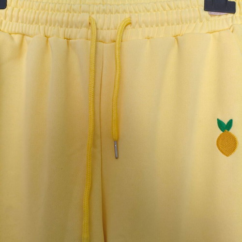 Shein Wide Leg Pants Medium lemon embroidery like new