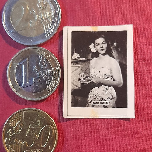 Maria Montez vintage cigarette advertising card, collectible