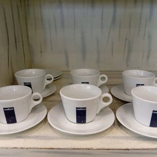 Lavazza porcelain cups set of 6 like new