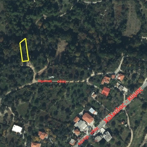 Land 500 sqm buildable within plan in Evia, Taxiarches