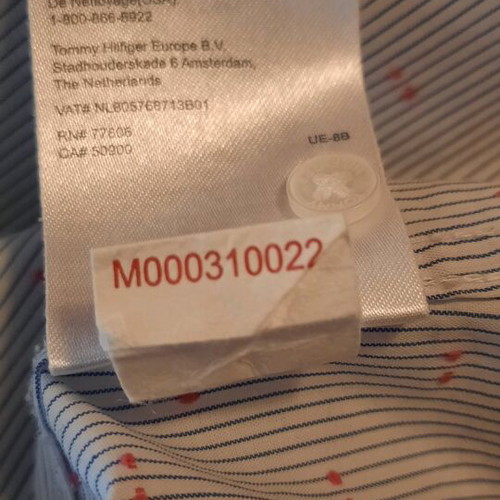 Tommy Hilfiger women's shirt striped with fuchsia spot, size 6, like new