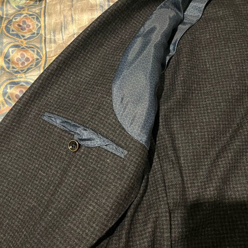 Men's wool jacket like new, size 48, black and blue