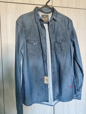 Staff Jeans Denim Shirt size M like new, blue