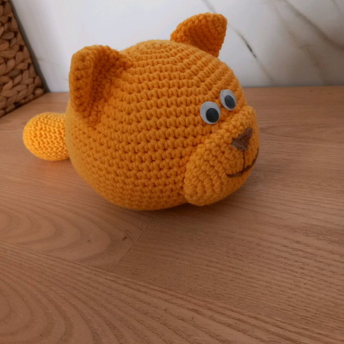 Cat toy handmade knitted doll new