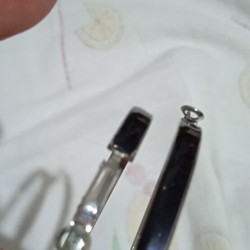 Earrings used, black, excellent condition