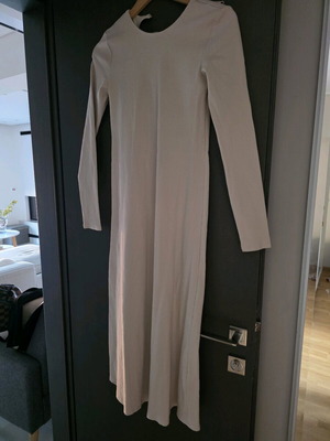 Zara midi dress new, beige, elastic with back opening
