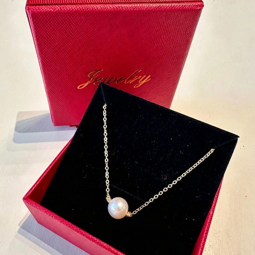 Natural Pearl Necklace 10mm 14K Gold Filled, like new