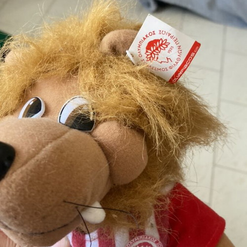 Olympiacos Thryleon plush toy like new with tag