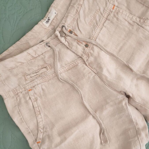 Linen pants Viva beige size S like new