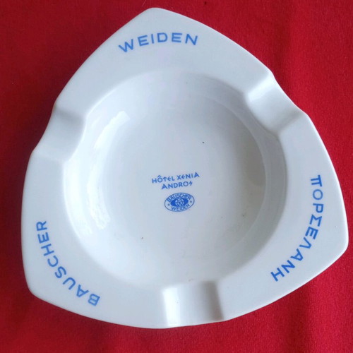 Collectible vintage 1961 ashtray from Xenia Andros hotel like new
