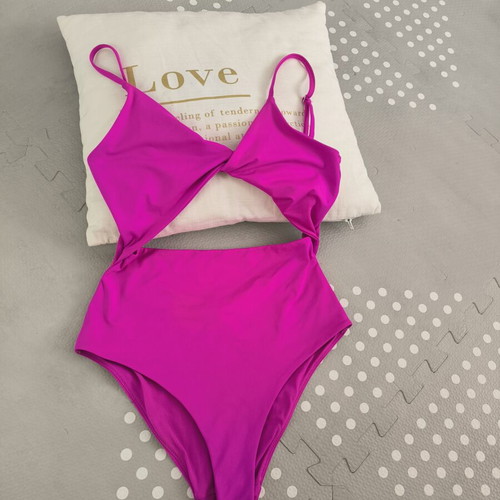 H&M one-piece trikini swimsuit like new, pink and purple, size S