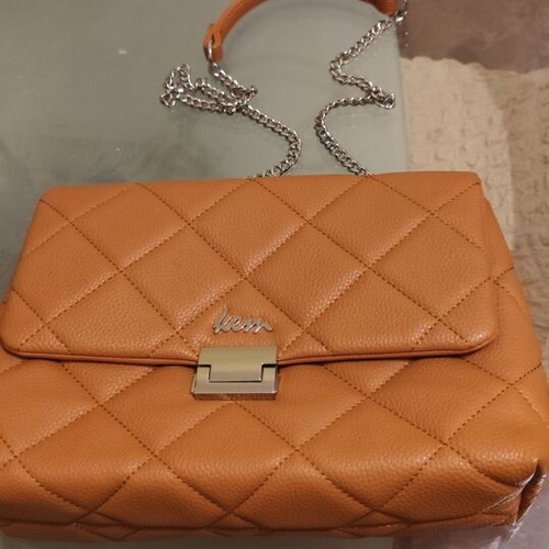 Kem shoulder bag camel color new, medium size