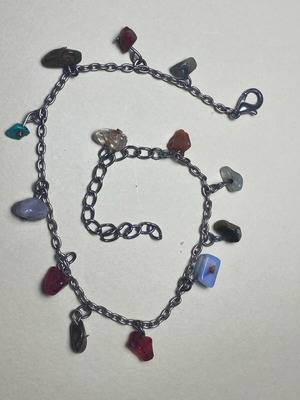 Anklet used with small precious stones silver