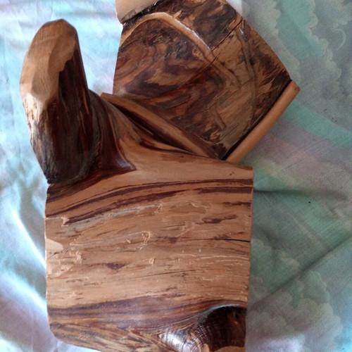 Wooden handmade decorative cedar candle holder large size made to order