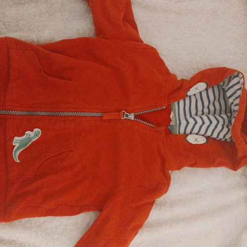 John Lewis children's zip-up cardigan like new, orange
