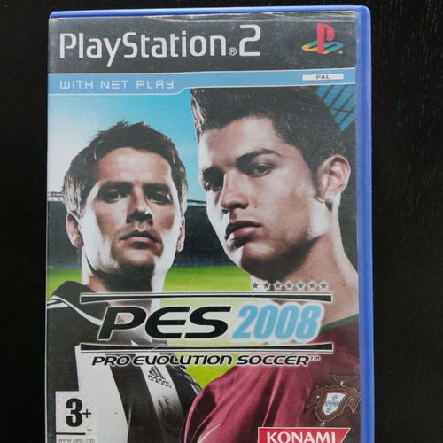 Pes 2008 used for Sony PlayStation 2, sports game