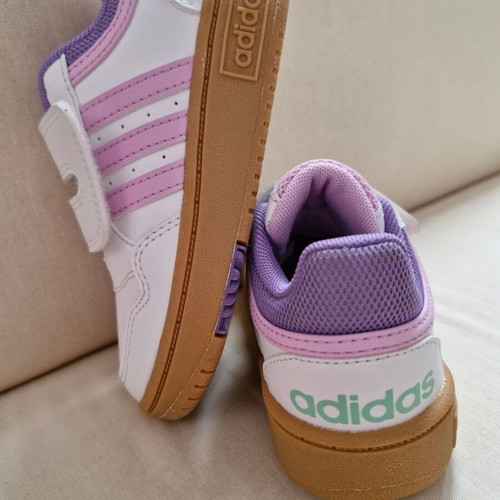 Adidas Hoops 3.0 CF kids sneakers size 25 new, white and lilac