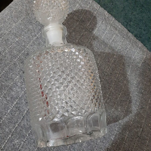 Glass carafe vintage for liqueur, wine or decoration
