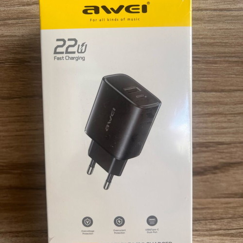 Awei PD85-EU Wall Charger with Two Ports, New