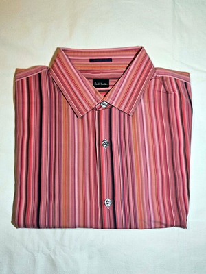 Paul Smith men's striped shirt, size L, cotton