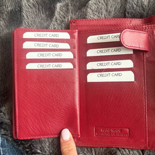 Franco women's leather wallet like new, red