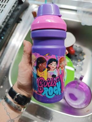 LEGO Friends water bottle 390ml like new, Girls Rock design